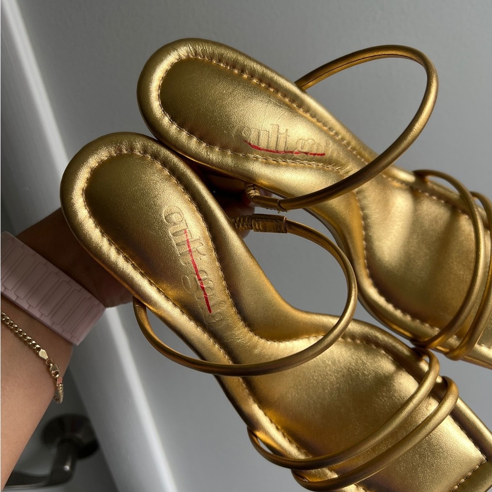 Cult Gaia Gold Sandals size 37M - Picture 5 of 9